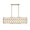 Z-Lite Harden Linear Chandelier, 10-Light, 13 In.W x 43 In.L x 11.75 In.H, Modern Gold/White 1948-42L-MGLD - alternate 3
